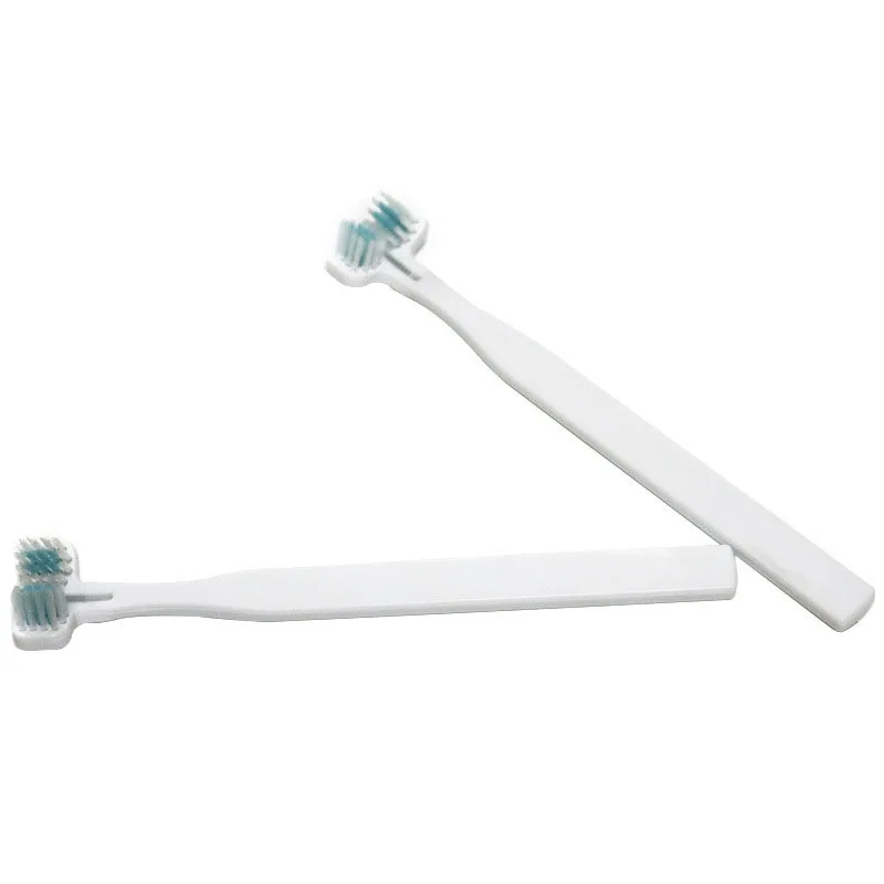 ПЭТ пластиковая двухголовая зубная щетка кошки оптимальные инструменты для