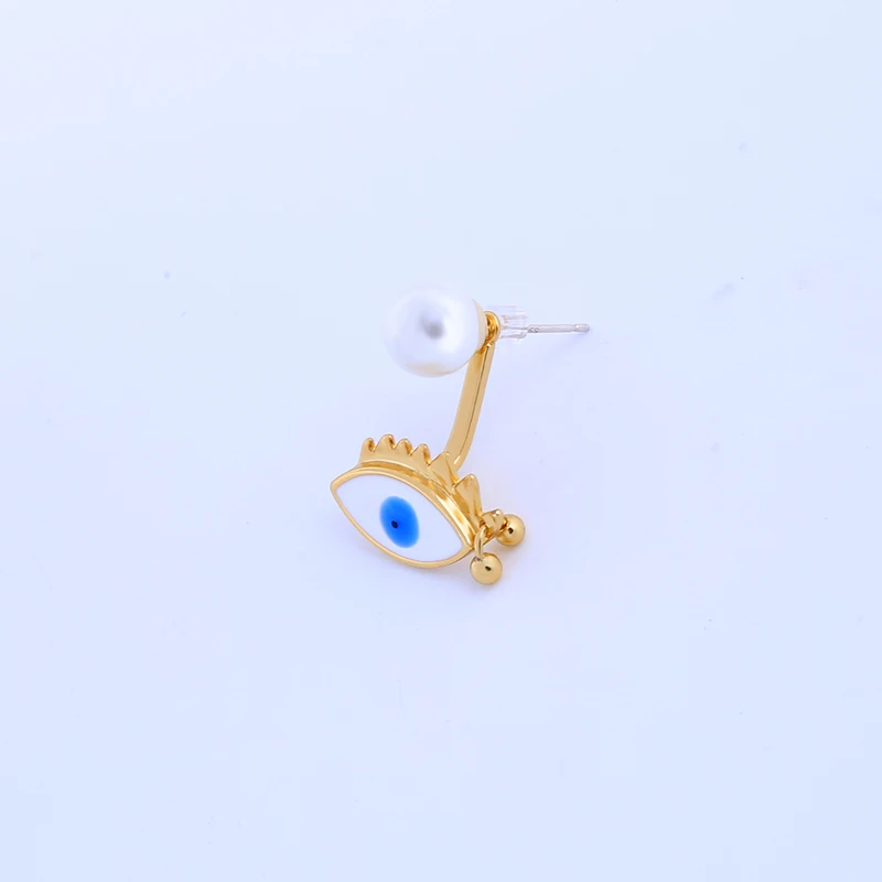 Ювелирные наборы с голубыми злыми глазами серьги золотого цвета жемчугом