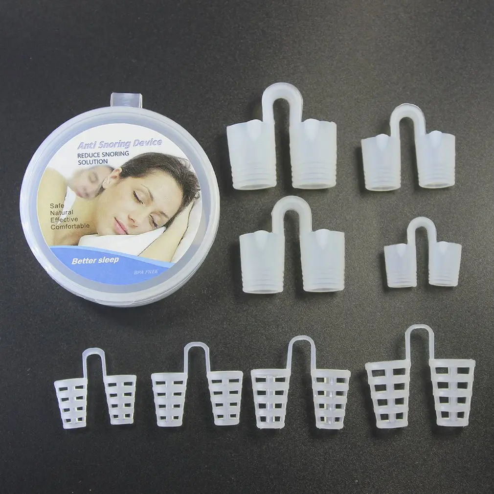 

8pcs Hot Sale Anti Snoring Silicone Nose Clip Magnetic Stop Snoring Nose Clips Anti-Snoring Apnea Sleeping Aid Device