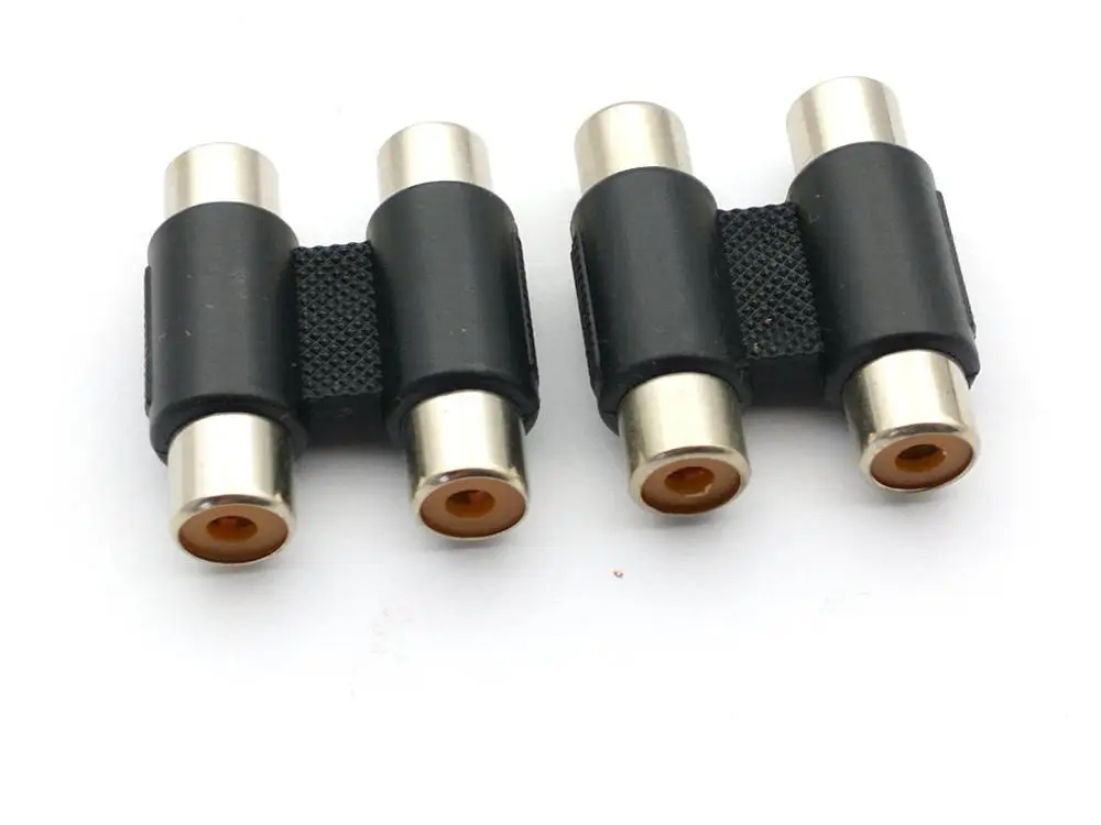 100 шт. Двойной RCA Женский разъем на двойной адаптер|jack jack|jack to jackjack rca |