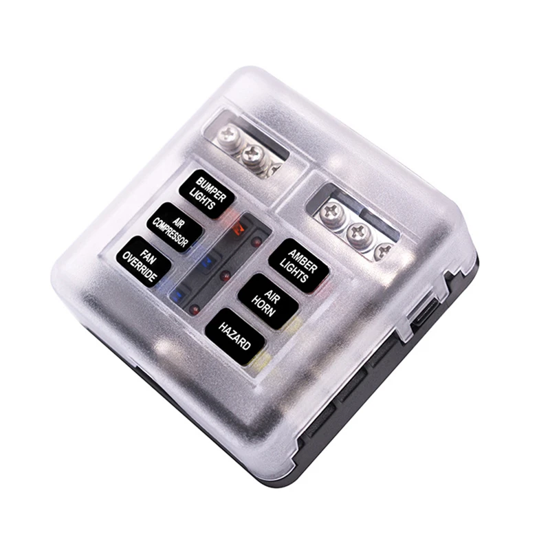 CS-664B1 PBT 100A 6 Way Blade предохранитель коробка и автобус бар автомобильный комплект с крышкой морской предохранитель держатель 12 В/32 в красный светодиодный ЛОДКА авто аксессуары
