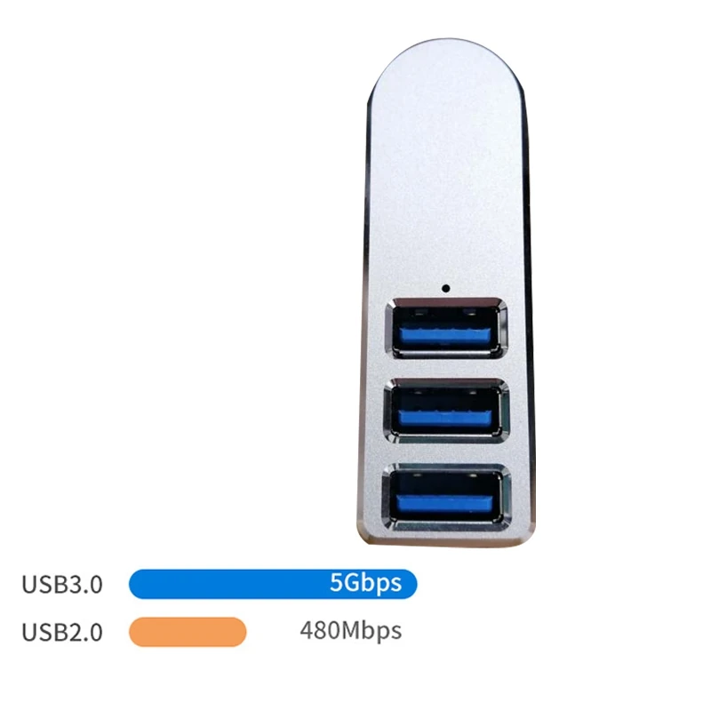 

HOT-Premium 3-Port Aluminum Mini USB 3.0 Hub ,90/180 Degree Rotatable,for PC, Laptop, Notebook PC, XPS and More