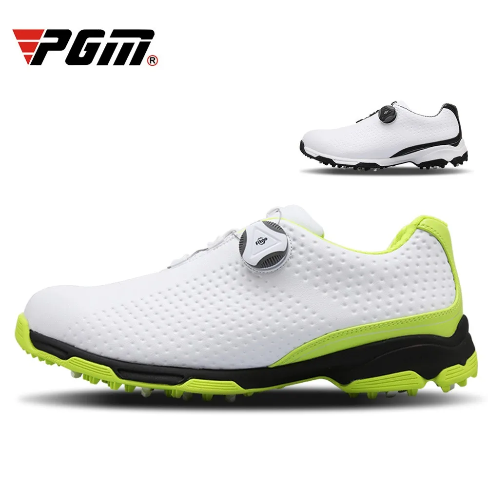 PGM Golf Shoes Men Waterproof Sports Shoes Buttons Buckle Shoes Breathable Slip Sneakers Profession Golf Shoes