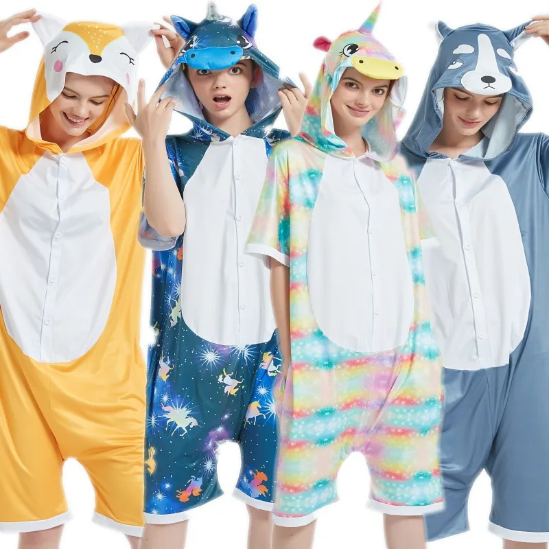 Unisex Adult Kid Animal Onesies Panda Pajamas Cartoon Cute Kigurumi Sleepwear Women Men One Piece Jumpsuit Cosplay Party Costume