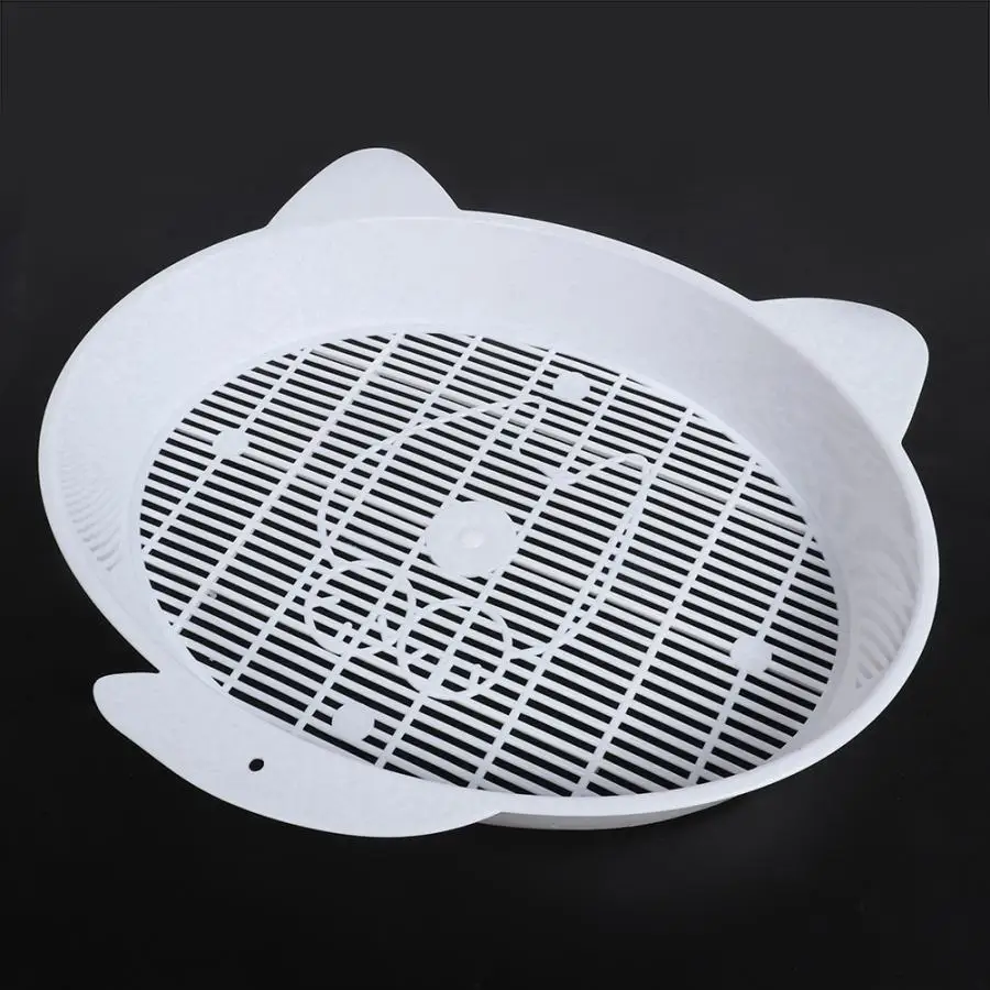 Пластиковая миска для кошачьего туалета анти двухслойная полузакрытая Песочная