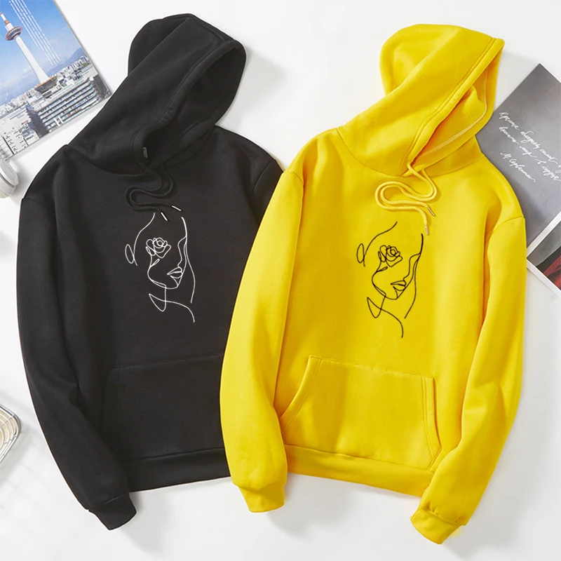 Женская толстовка с капюшоном простая универсальная Свободная Толстовка