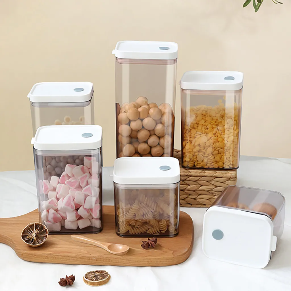 Герметичная влагостойкая прозрачная Поворотная емкость для хранения кухонный