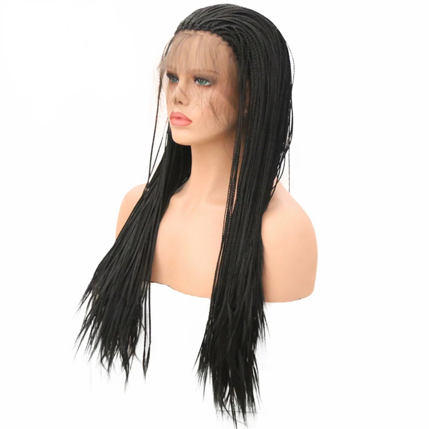 Харизма длинная коробка плетеные искусственные кружевные передние парики