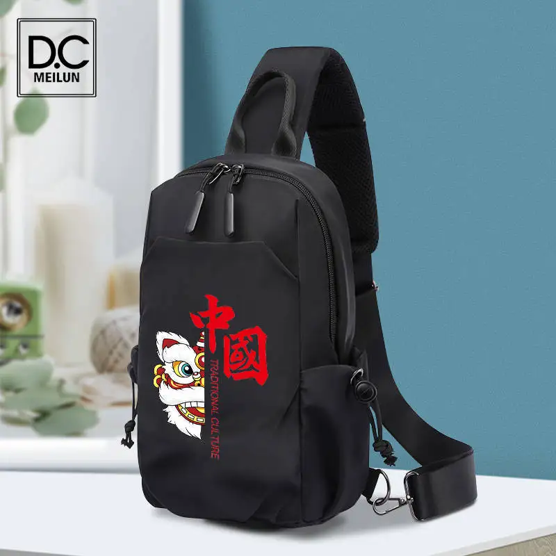

Нагрудная сумка DC.meilun, мужская сумка через плечо, многофункциональная Водонепроницаемая нагрудная сумка из ткани Оксфорд, мужская повседне...