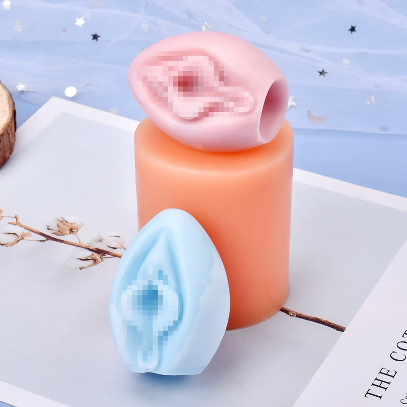 Сексуальная силиконовая форма для свечей в форме женских гениталий боди мастика