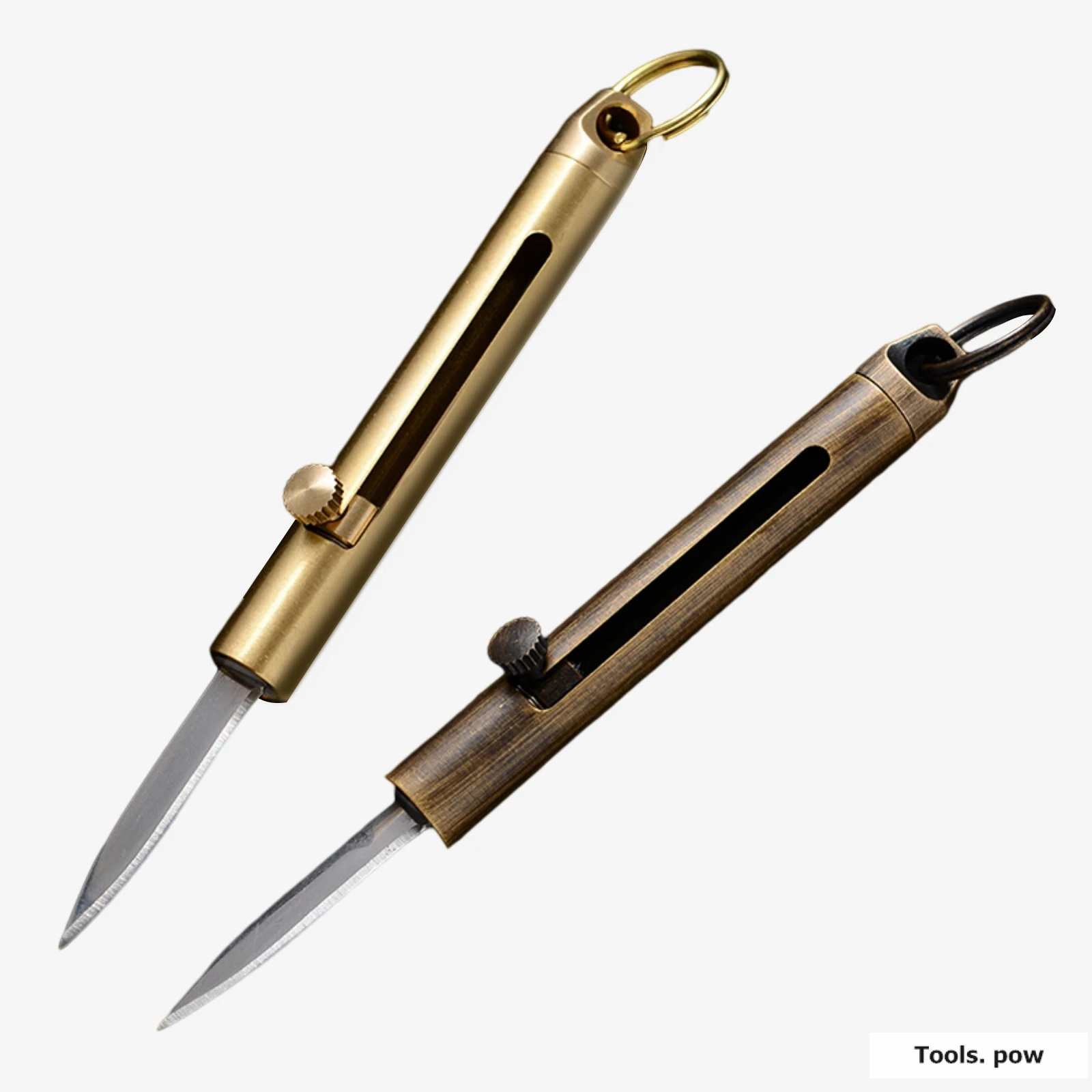 

Латунный мини-брелок, карманный нож, компактное выдвижное складное лезвие для повседневного использования, портативный походный Безопасны...