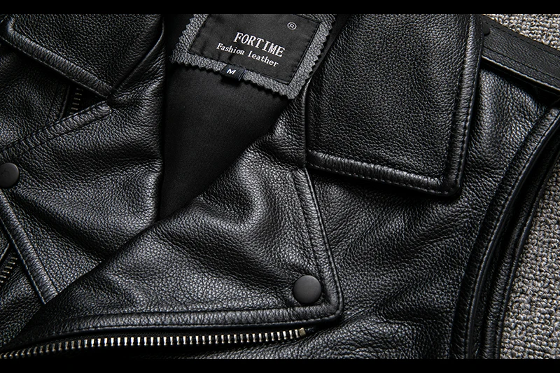 Мужской Байкерский кожаный жилет с поясом куртка без рукавов из 100% натуральной