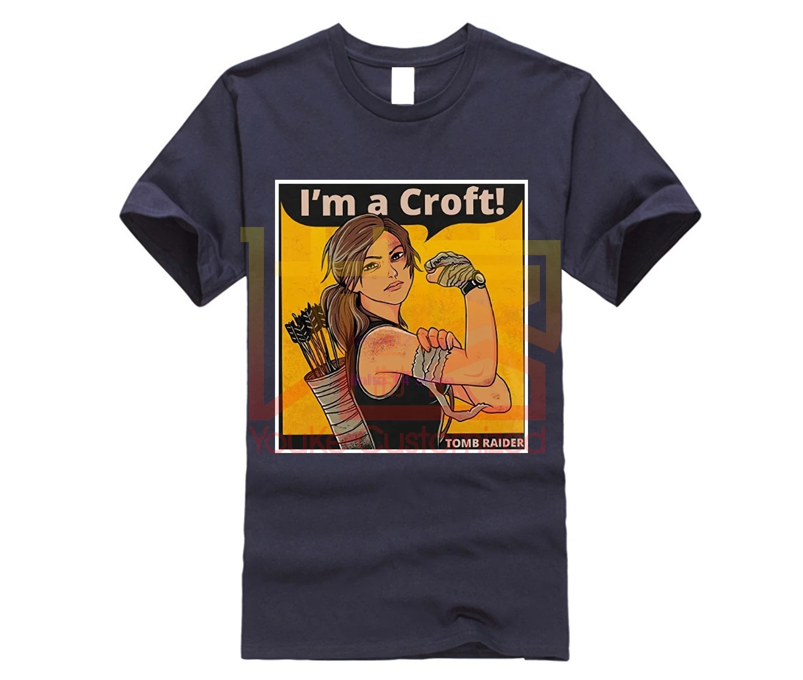 Im A Croft We Can Do It Tomb Raider Мужская футболка с коротким рукавом и принтом Повседневная