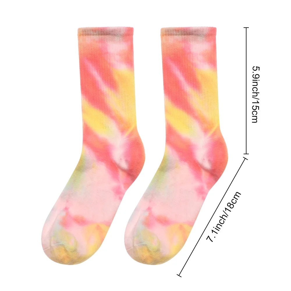 

Tie-Dyed High-Quality Socks For Men And Women Comfortable Trendy Hip-Hop Socks Autumn Solid Color Cotton Breathable Socks 2021