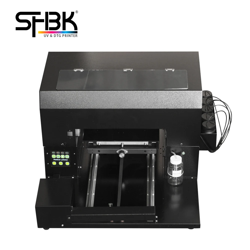 

УФ-принтер SHBK A3 +, принтер для дерева, акрила, бутылок, металла, УФ планшетный принтер L1800 R1390, печатающая головка с более высокой скоростью