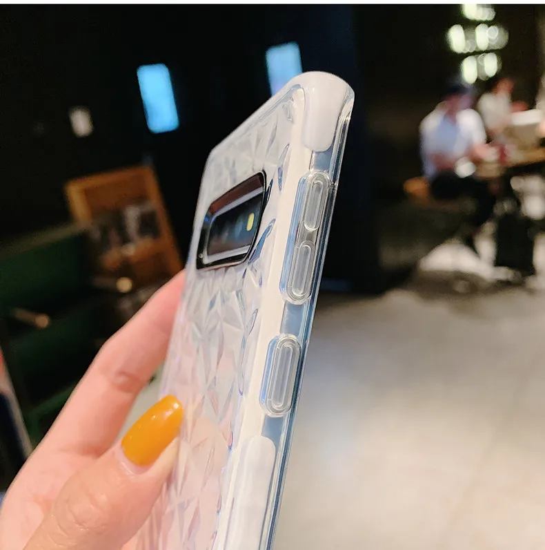 Двухслойный противоударный силиконовый чехол для samsung Galaxy S7 Edge S8 S9 S10 Plus A10 A20 A70 Двойной Цветной 3D Алмазный Мягкий ТПУ чехол
