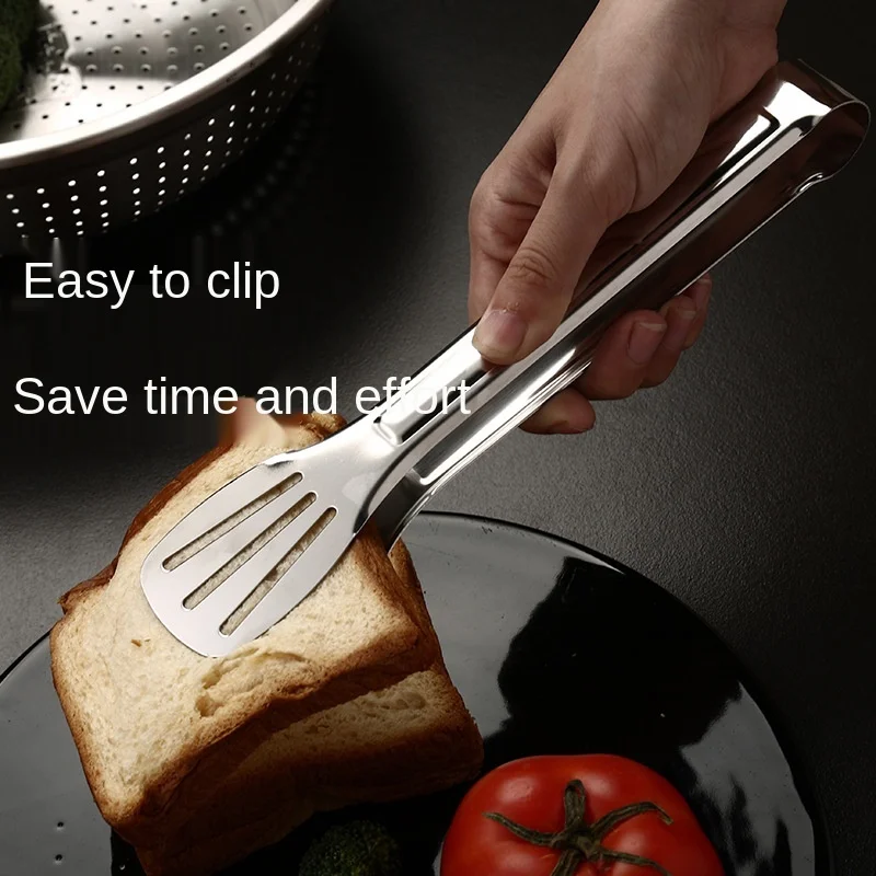 

201 трехлинейный утолщенный пищевой зажим из нержавеющей стали, зажим для жарки, барбекю, стейка, хлеба на пару, зажим для барбекю