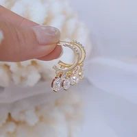 bohemia elegant exquisite dazzling zirconia women earring aaa bling cubic zircon fashion tassel stud earrings wedding jewelry