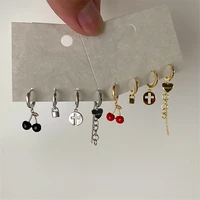yangliujia a suit of earrings personality fashion hip hop punk ms jewelry travel accessories christmas gifts wholesale