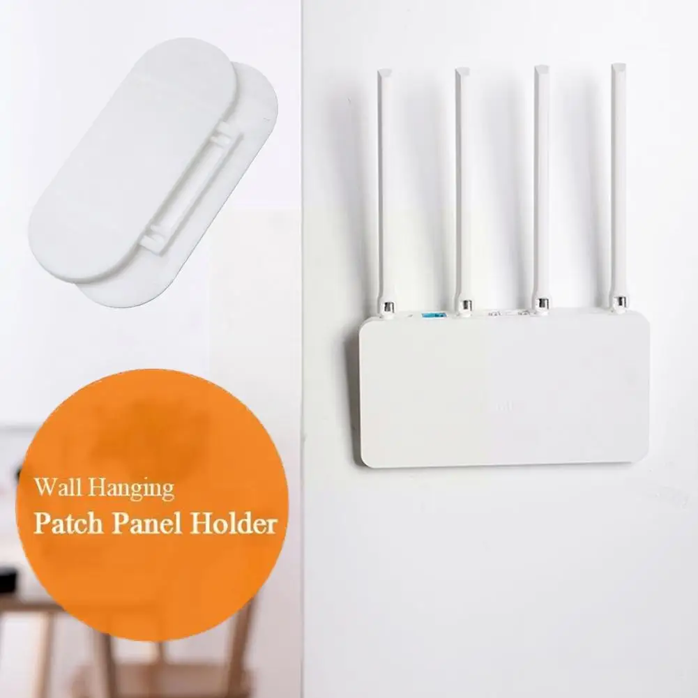 

Socket Holder Wall Sticker Strong Wall Mounted Punch E3Z2 Paste Free Cable Accessories Household Patch Panel Socket S6Y9