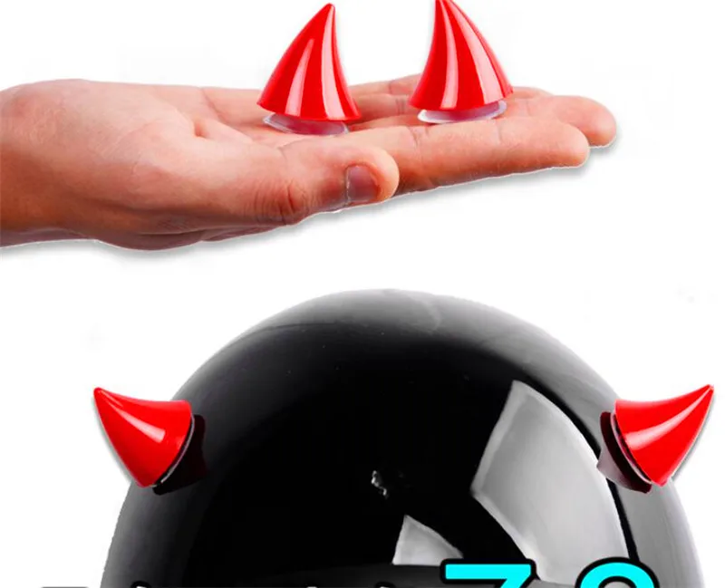 Мотоциклетные рога для шлема индивидуальные наклейки пластиковые резиновые