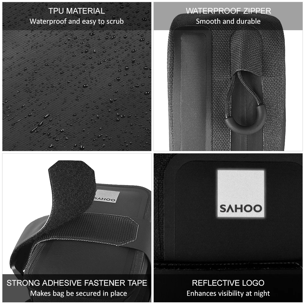 

SAHOO Bicycle Saddle Bag Reflective Cycling Rear Seat Post Bag Large Capacity Tail Rear Bag MTB Bike Seat Bag Bike Accessories