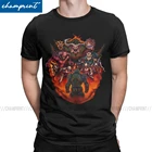 Футболка мужская с круглым вырезом, винтажная тенниска с надписью Battle Like Hell и надписью Eternal Doomguy Doom Slayer Cacodemon, одежда для лета