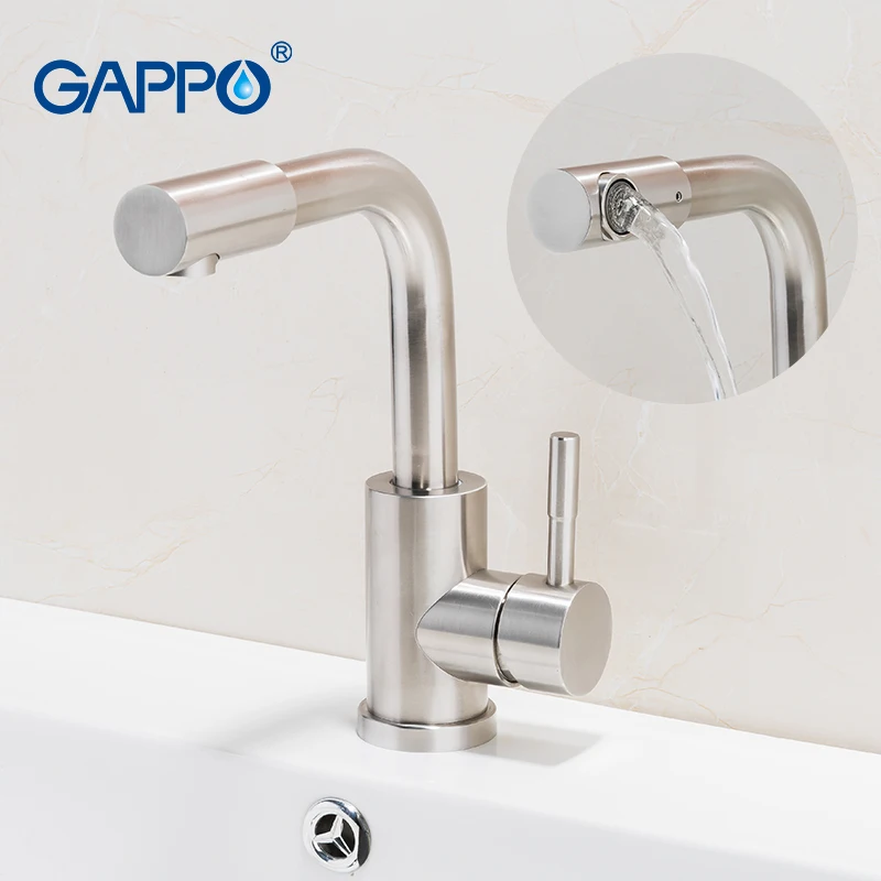 GAPPO, новинка 304, нержавеющая сталь, Матовый кран для ванной, смеситель для раковины, кран для раковины, кран для раковины, смеситель для ванной комнаты, смеситель для горячей и холодной воды
