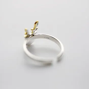 

Korean Style Flower Potted Brushed Ring, Creative Personality Potted Branch and Leaf Ring Bracelet QXR79