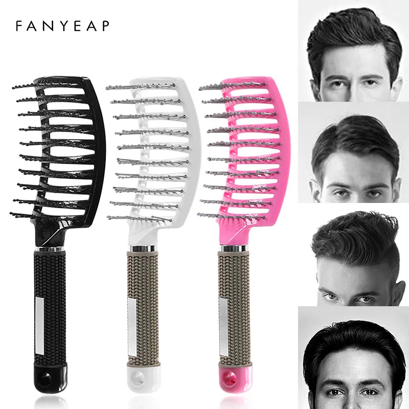 Щетка для волос массажная Расческа кожи головы щетка с нейлоновой щетиной