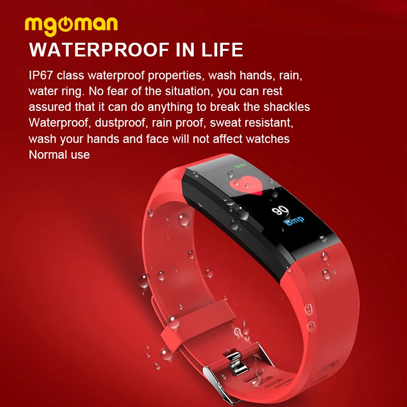 Смарт-часы Mgoman с Bluetooth пульсометром и фитнес-трекером | Электроника