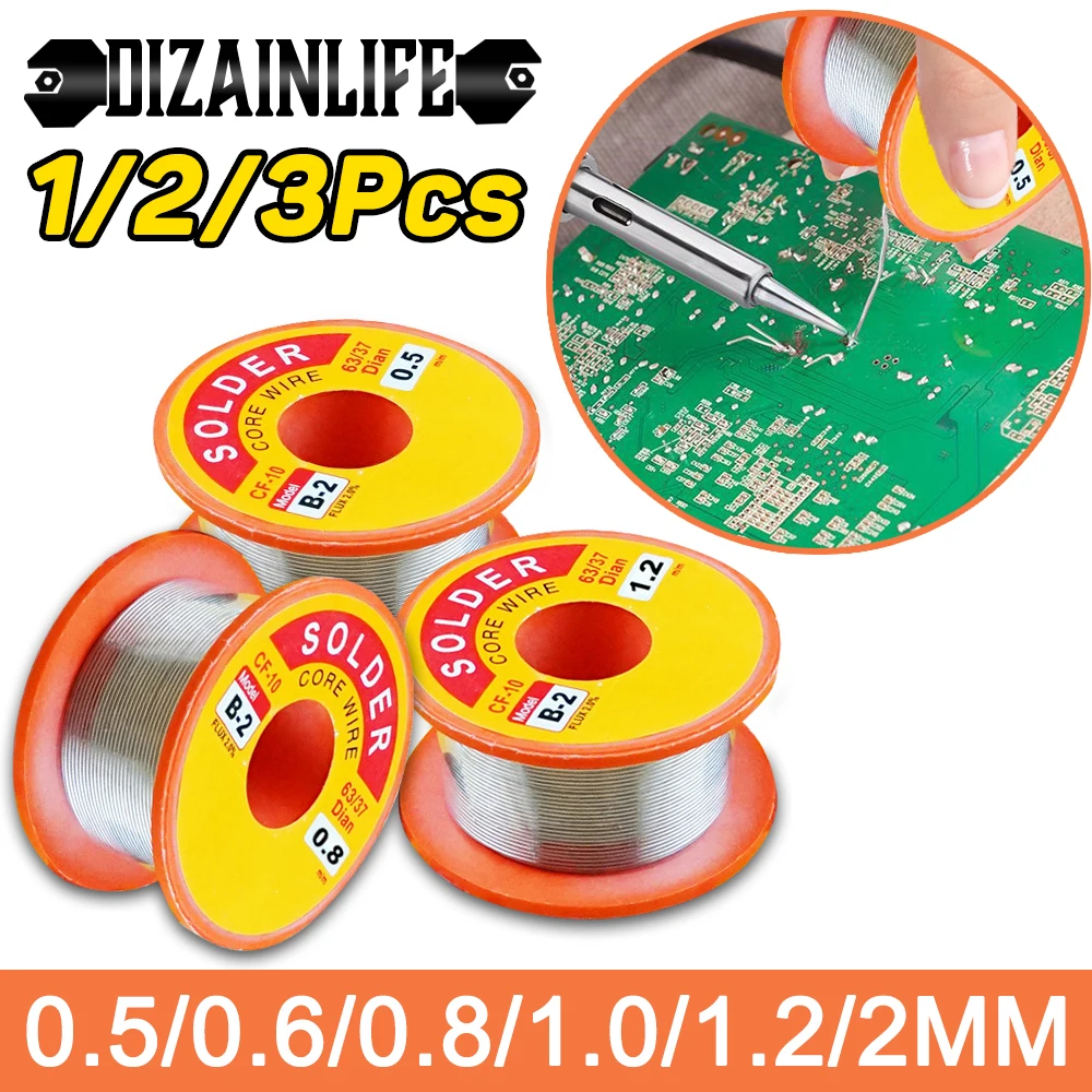 

1/2/3 Pcs Desoldering Wires Braid Mechanic Rosin Core Solder Wire Roll 0.5/0.6/0.8/1/1.2/2 mm 63/37 FLUX 2.0% 45FT Tin Wire Melt