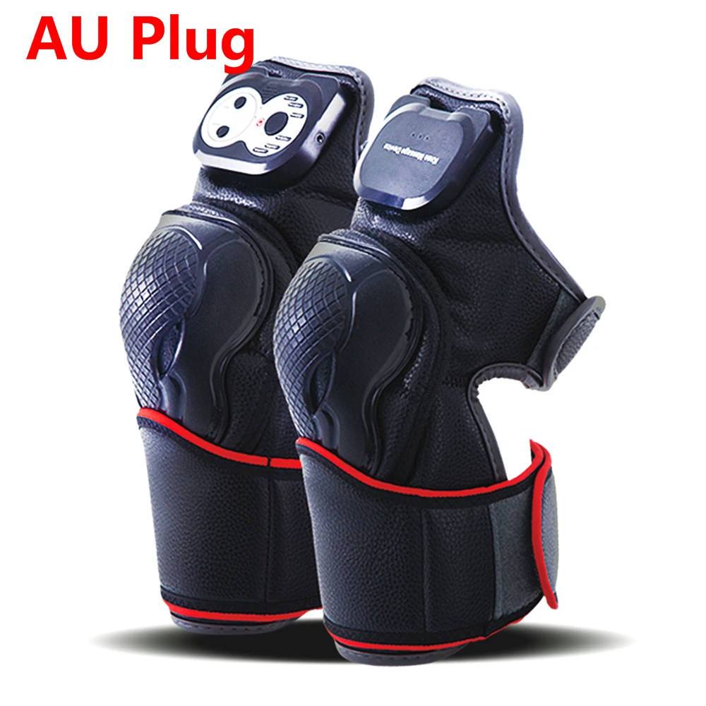 AU Plug 2 pc/pair Электрический коленный сустав Скоба электрическое отопление ног физиотерапия Поддержка коленной чашечки горячий компресс терапия массажер артрит - Цвет: AU Plug