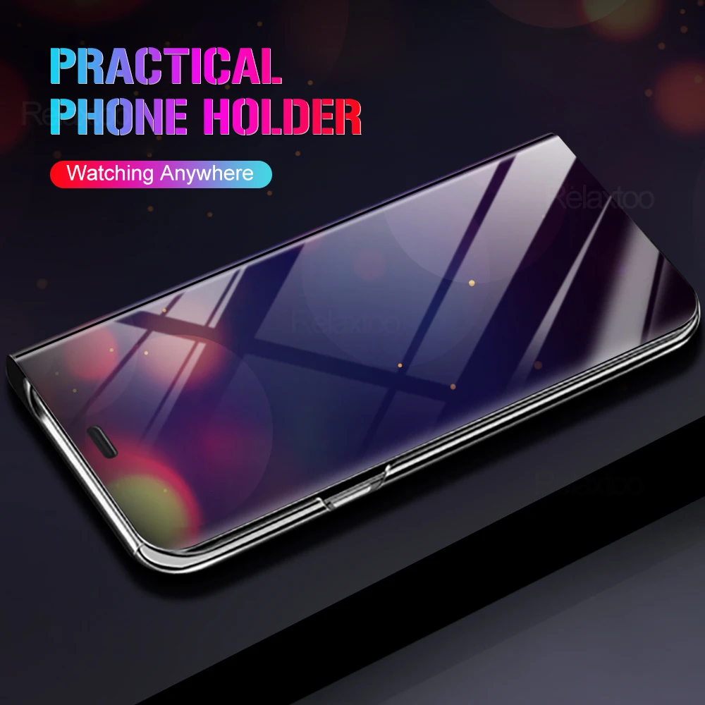 Зеркальный флип чехол из искусственной кожи для Huawei honor 8a 8c 8x8s 9i 10 Lite 20s global View 20 P