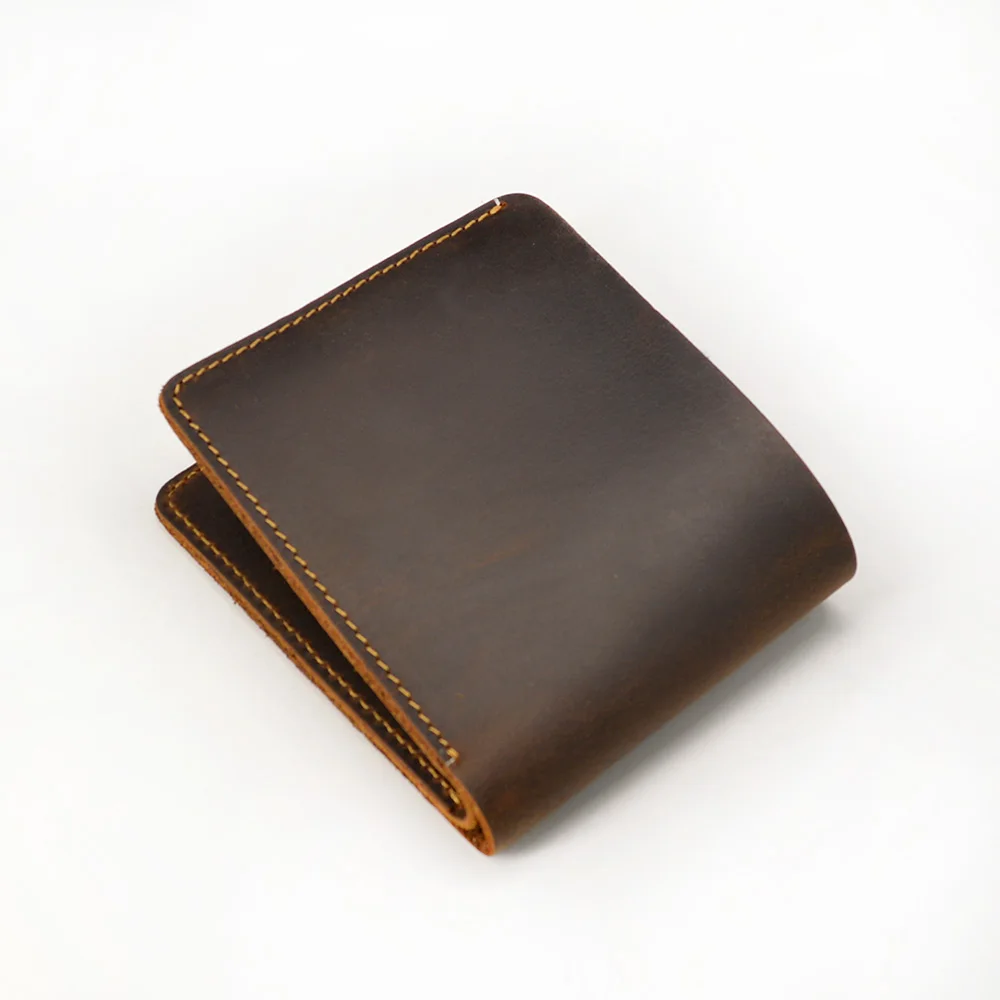 Короткие Для мужчин кошелек натуральная кожа Малый Ретро корова кожаный бумажник Для мужчин краткое дизайнер Portomonee для Для мужчин