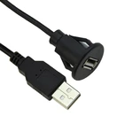 W3JA 2m PC Автомобильная панель с креплением USB 2.0 гнездо Папа-мама панель расширения кабель