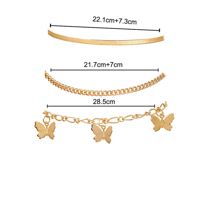 

Summer Boho Butterfly Anklet For Women Gold Multilayer Ankle Bracelet Foot Chain Leg Bracelet Beach Accessories Jewelry