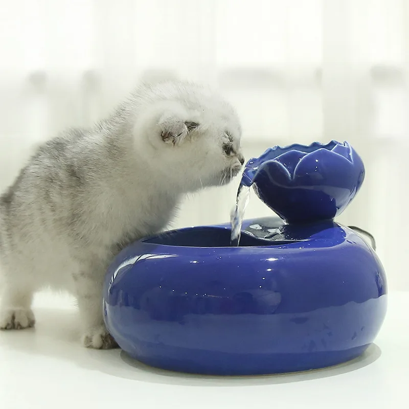 

Ceramic Design Cat Drinking Water Fountain Electric Cats Dogs Drinking Bowl Automatic Cat Water Fountain Dispenser Pet BowlZA561