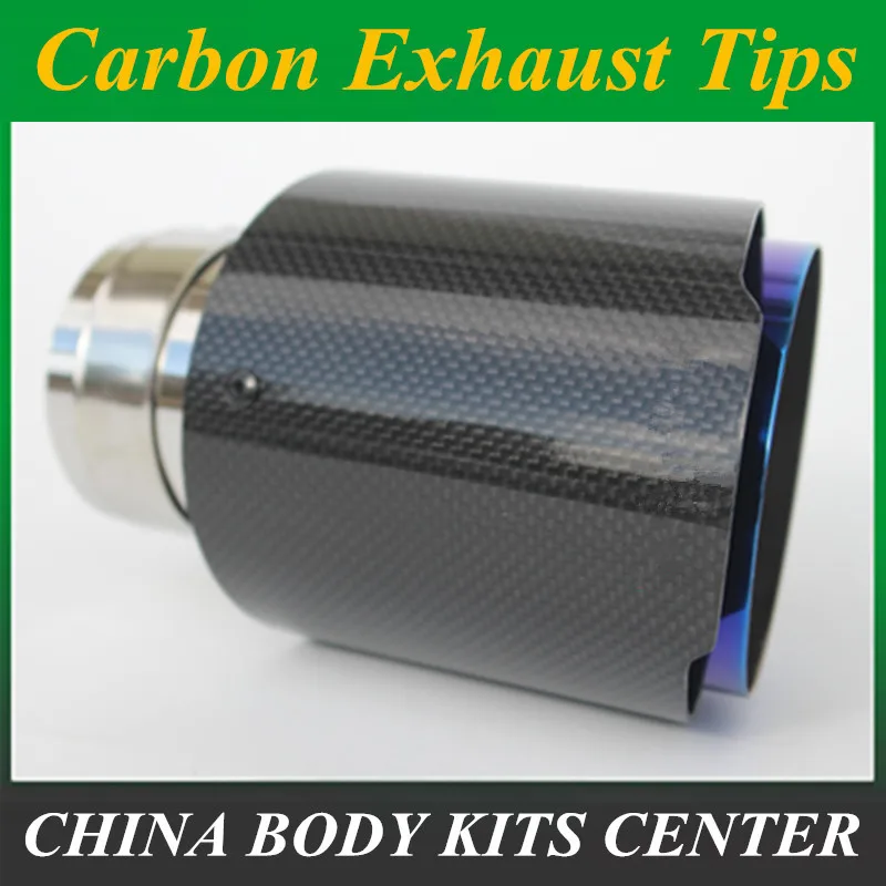 Гладкий глянцевый углеродный автомобильный Стайлинг выхлопная система