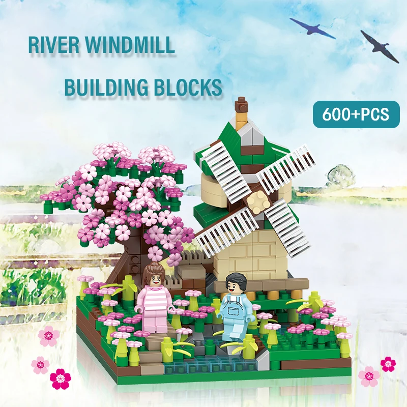 

Конструктор детский «ветряная мельница и порт»