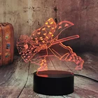 Аниме Демон Истребительница Agatsuma Zenitsu рисунок 3D оптический Иллюзия ночной Светильник для детей Украшения в спальню 7 цветов Изменение Настольная лампа