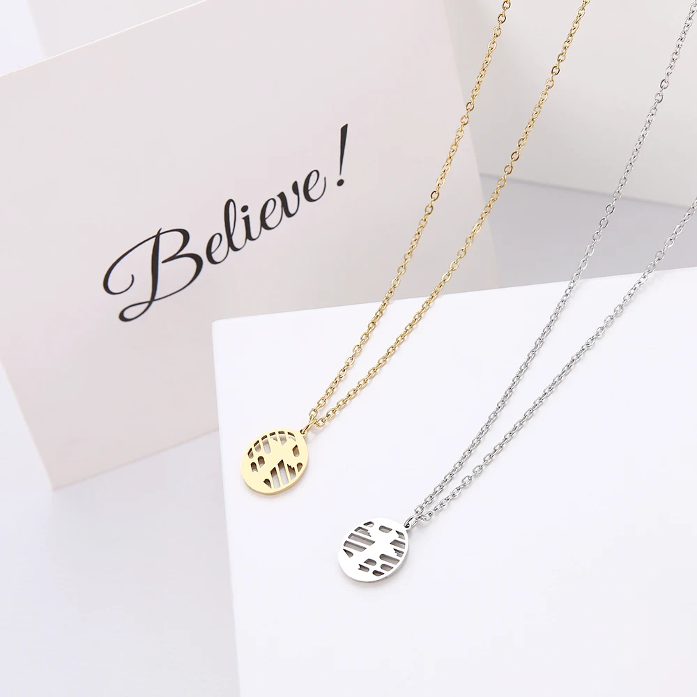 Ожерелье из нержавеющей стали для мужчин и женщин оригинальный дизайн полое