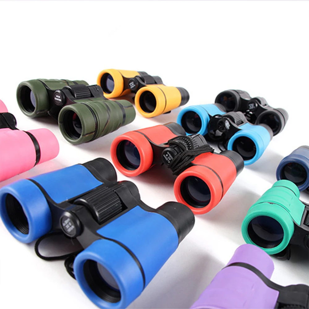 Резиновая 4x30 Пластиковый Детский бинокль карманное телескоп подвижных игр на