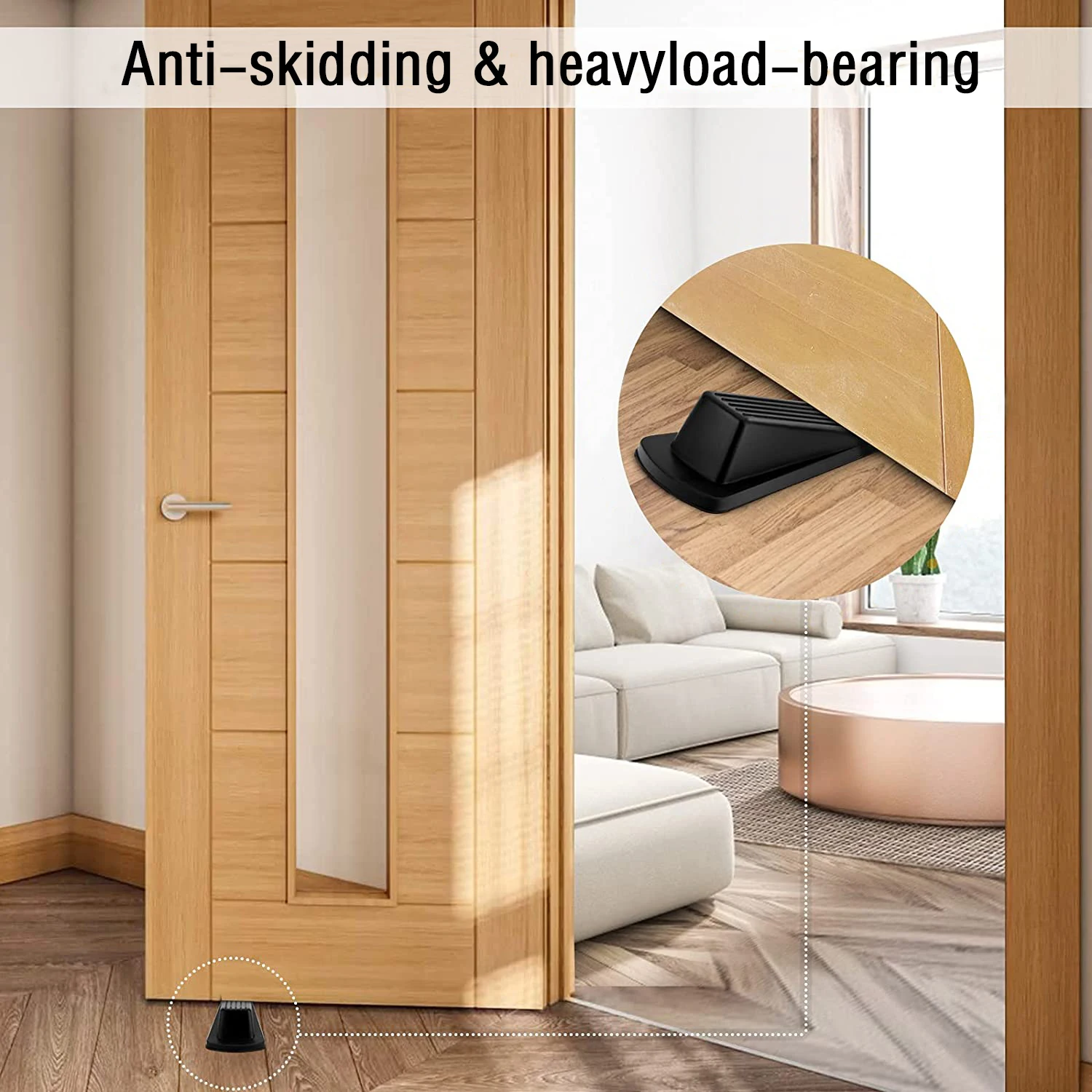 

Безопасность резиновый дверной упор упоры, блочный Клин пробелов и предотвратить замок с анти-столкновения Stop для коврового покрытия Heavy Duty...