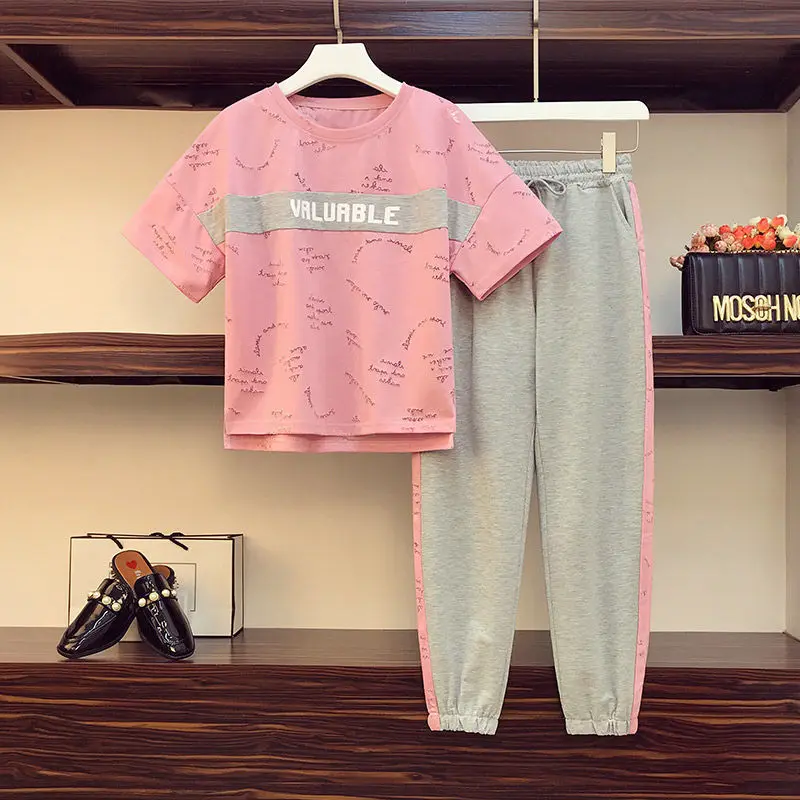 

Fashion Sports Suit Female Crop Top 2021 New Clothes For Women Korean Version Loose Loose Slim Casual Two Piece Set Women