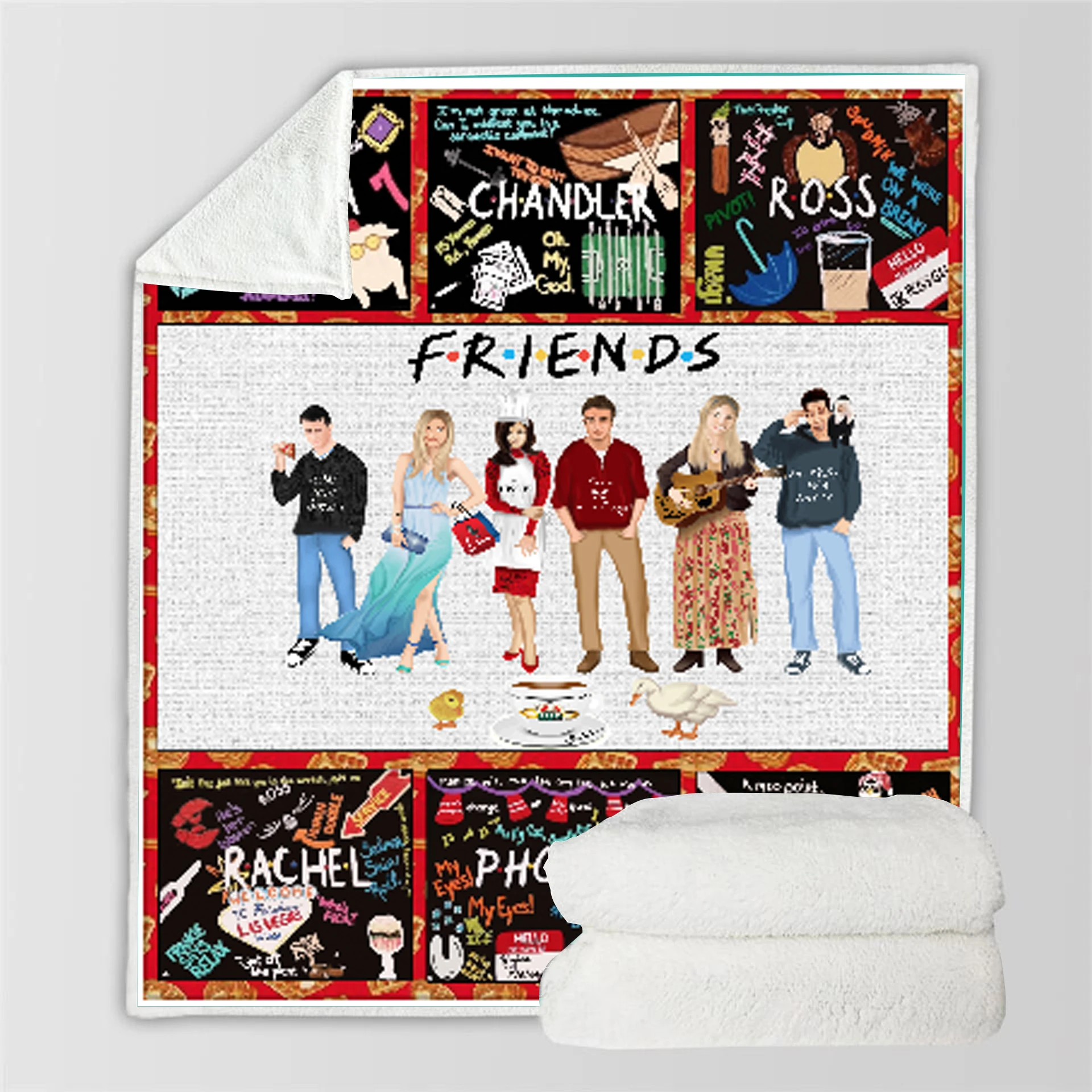 Мягкое одеяло для друзей покрывало дивана постельное белье Прямая