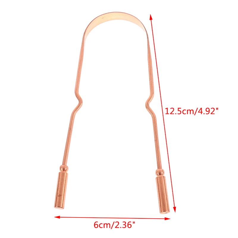 

Tongue Scraper Copper Oral Cleaner Brush Fresh Breath Cleaning Coated Tongue Toothbrush Oral Hygiene Care Tools