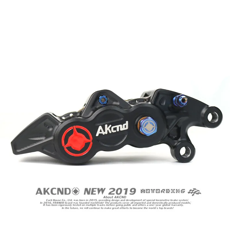 AKCND мотоцикл 6 ПОРШНЕВЫЕ тормозные суппорты алюминиевый сплав CNC гидравлический дисковый тормоз 40 мм Центр для yamaha xamx 300 Honda kawasaki - Цвет: Черный