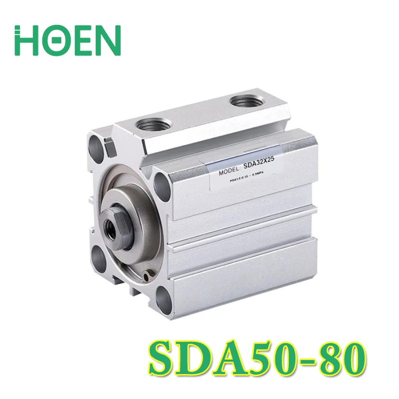 

SDA50-80 SDA series 50mm Bore 80mm Stroke Pneumatic Compact Cylinder Double Action Airtac Type SDA50*80