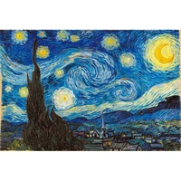 multiple styles puzzles toys cartoon anime 1000 pieces adults jigsaw puzzle oil painting starry sky monet 1000 wooden puzzle toy